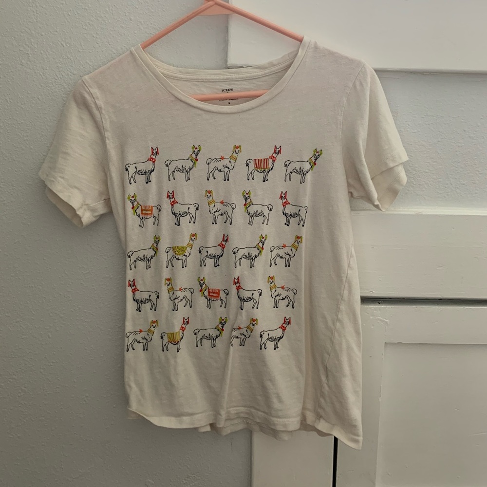 J-Crew RARE Llama Collectors Tee-S